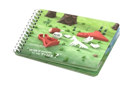 Halftoys Magnetyczny Składany Dinozaur T-Rex z Książeczką