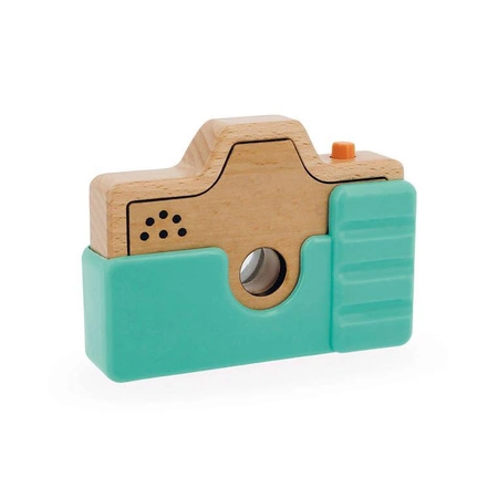 Drewniany aparat fotograficzny z dźwiękiem i lampą błyskową 18 m+, Janod