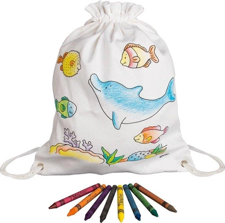Bawełniana torba gimnastyczna do malowania Ocean 58742-Goki, plecak dla dzieci