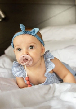 Silikonowy smoczek dla niemowląt różowy