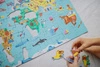 Mudpuppy Puzzle Mapa Świata z elementami w kształcie budynków i zwierząt 5+