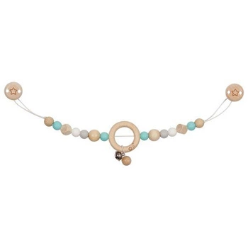 Zawieszka do wózka Gwiazdki biel i błękit Goki Baby