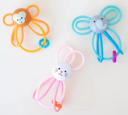 Różowy gryzak silikonowy Królik 215860 - Manhattan Toy, zabawki dla niemowląt