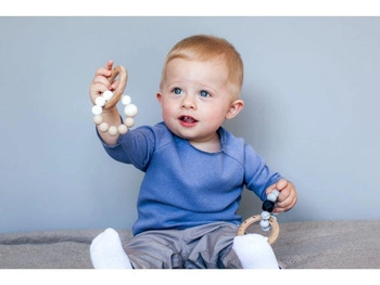 Gryzak donut biało-szary