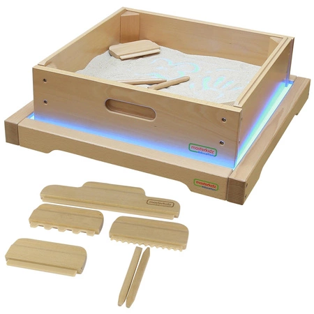 MASTERKIDZ Rama Sensoryczna - Panel LED + Zestaw Akcesoriów Do Zabawy w Piasku