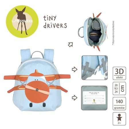 Lassig Plecak mini Tiny Drivers Samolot