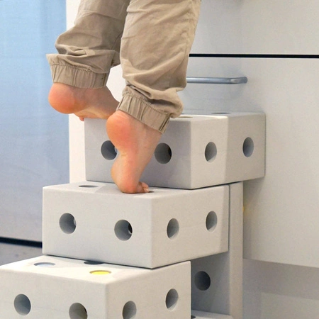 MODU Curiosity kit 4in1 - Kreatywne klocki rozwijające motorykę dużą, niebieski