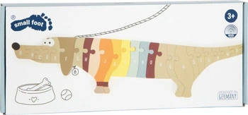 Drewniane puzzle edukacyjne Alfabet Jamnik Small Foot 12413