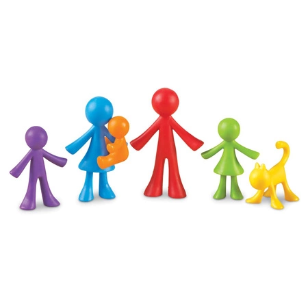 Figurki do nauki liczenia i rozpoznawania kolorów, Rodzina, Zestaw 72 szt.