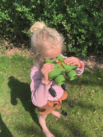 Navir, Lornetka zielono-pomaranczowa z osłoną i paskiem