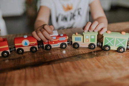 Pociąg drewniany Straż pożarna Story, Janod