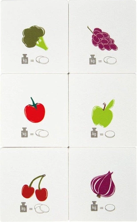 Drewniana waga sklepowa kuchenna dla dzieci Fresh Small Foot 12418 zabawa w kuchnię sklep