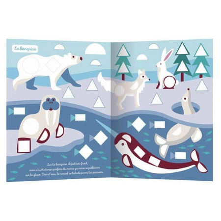 Auzou Zeszyt 500 naklejek Kształty Zima 15702