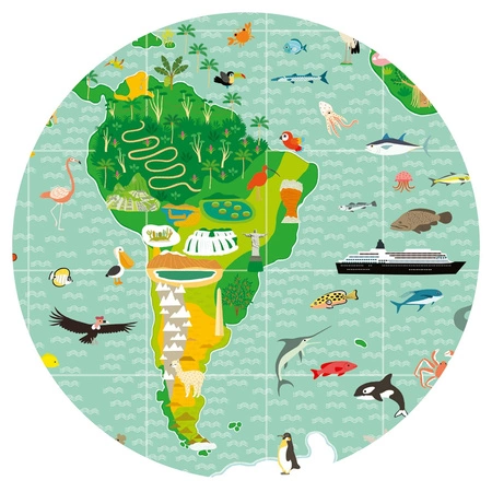 Puzzle tekt. BUDOWLE ŚWIATA z książeczką DJ07412