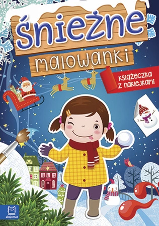 Śnieżne malowanki książeczka z naklejkami