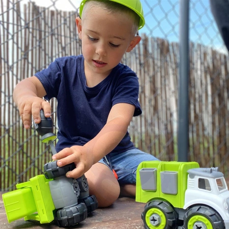 WOOPIE Zestaw Konstrukcyjny Majsterkowicza Montaż Samochodu Ciężarówka Kask Śrubokręt AKC. 3 szt.