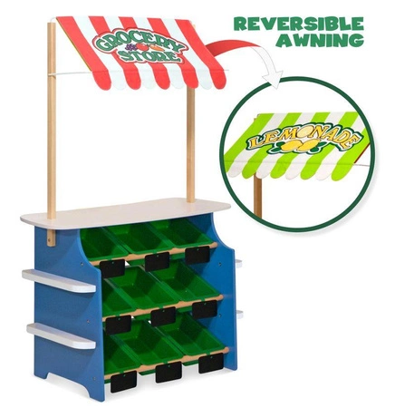 Drewniany Sklep Spożywczy i Stoisko z Lemoniadą 2w1 Melissa & Doug zabawa w odgrywanie ról