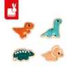 Puzzle progresywne drewniane Dinozaury 4 układanki – 2, 3, 4 i 5 elementów 18 m+, Janod