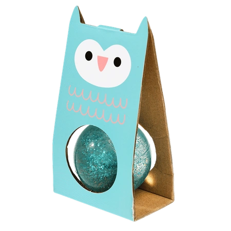 Gumowa piłeczka z brokatem, błękitna, 3+, Rex London