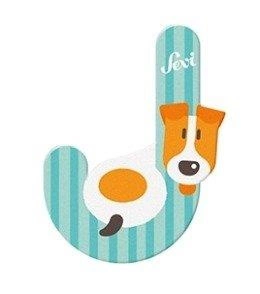 Mały alfabet Głoska J piesek Jack Russell 83010-Sevi, Literki dla dzieci