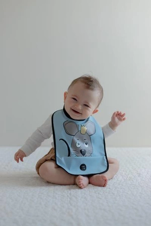 Baby Livia Śliniak Baby Blue Myszka 105-11