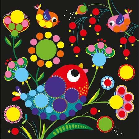 Zestaw kreatywny Okrągłe naklejki My arts & crafts 3+, Janod