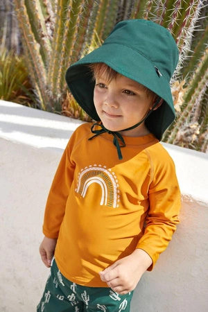 Lassig Koszulka do pływania z długim rękawem przeciwsłoneczna UV60 Splash & Fun Tęcza gold, rozm. 74/80