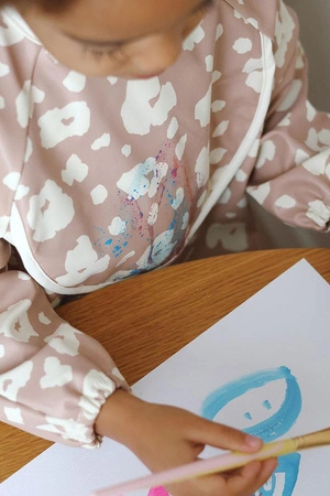 Beaba Śliniak 2w1 z odpinanym długim rękawem Savannah bloom