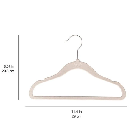 3 Sprouts Wieszaki Welurowe dla Dzieci Gray 15 szt.