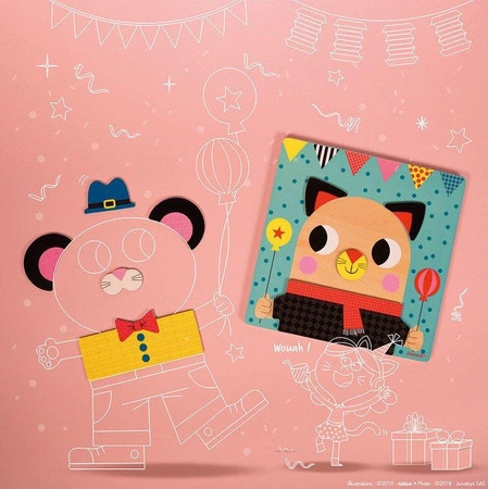 Układanka drewniana magnetyczna Zwierzątka, Janod