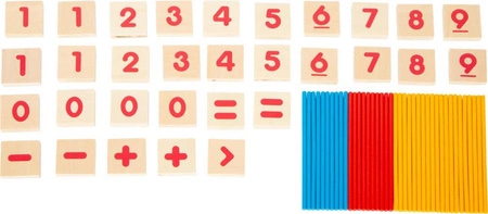 Matematyka drewniana gra edukacyjna Patyczki 11740-Small Foot, gra dla dzieci