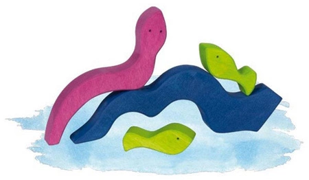 Układanka klocki drewniane Ocean Goki 58362