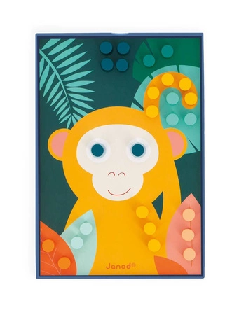Układanka drewniana mozaika Zwierzątka 3+, Janod