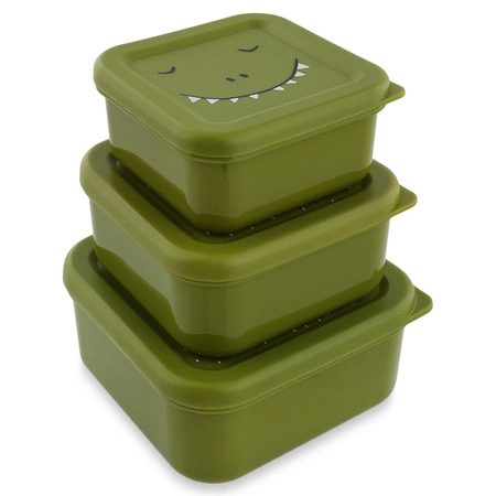 Zestaw pojemników na przekąski 3 szt. – Dinozaur Trixie Baby