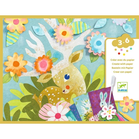 Zest. artystyczny z bibułą LEŚNE ZWIERZĘTA DJ00082