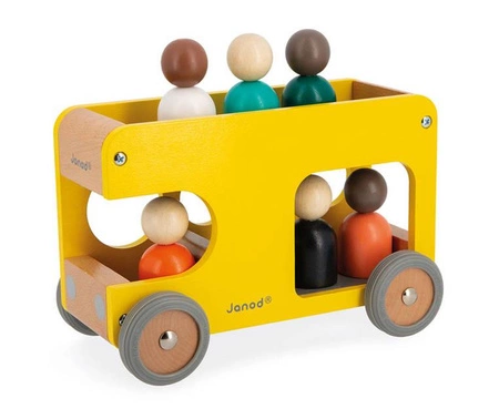 Szkolny autobus drewniany Bolid 2+, Janod