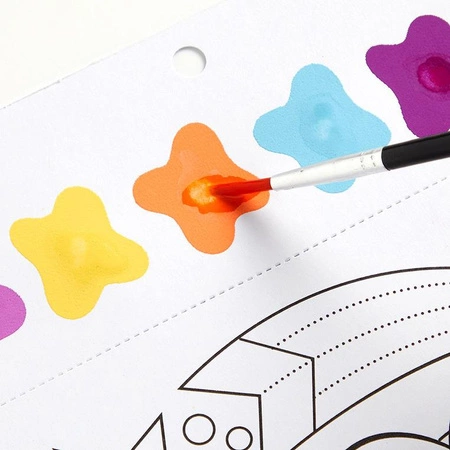 Mudpuppy Książeczka do malowania kolorowanka akwarelowa z pędzelkiem Sen jednorożca 5+