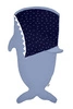 Baby Bites Śpiworek light Shark (2-6 l) Bikes Slate Blue