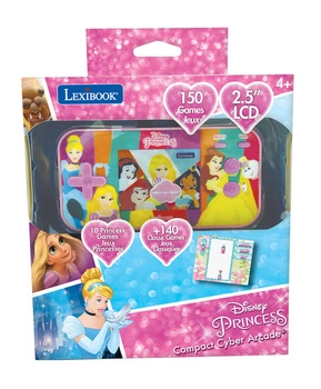 Konsola podręczna Compact Cyber Arcade® Disney Princess - ekran 2,5'' 150 gier w tym 10 z księżniczkami Disneya JL2367DP