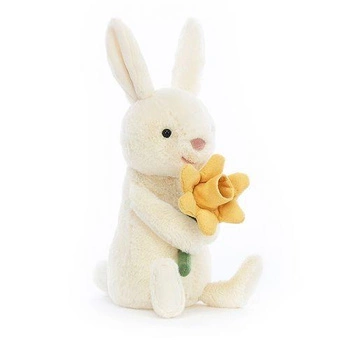 JellyCat Bobbi Króliczek z żonkilem 18cm