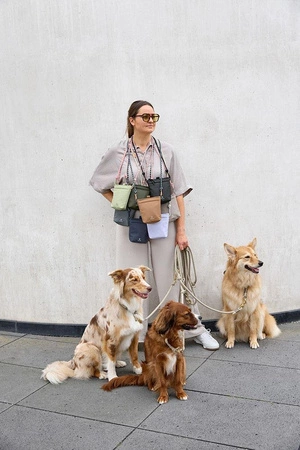 PALOPA Torebka saszetka na smakołyki dla psa Karl pale khaki M