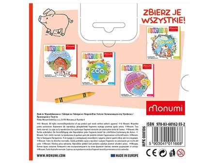 Książeczka harmonijka do kolorowania - Dzień na wsi 5l+ MONUMI