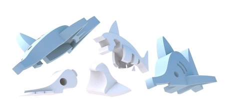 Halftoys Magnetyczna Składana Ryba Piła z Makietą