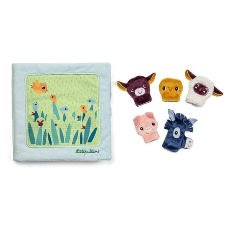 Lilliputiens Książeczka aktywizująca z mini-pacynkami Farma 12 m+
