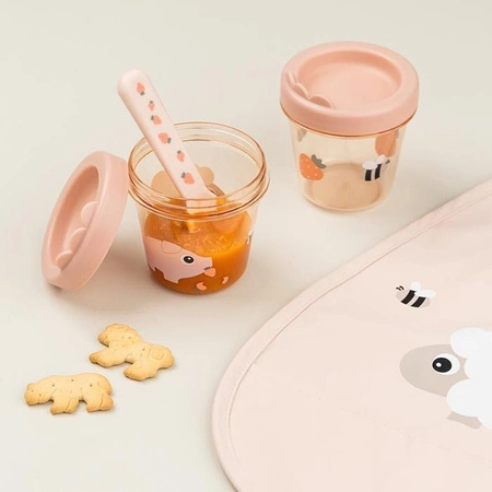 Done by Deer Pojemniki na Żywność dla Dzieci 2szt Tiny Farm Powde