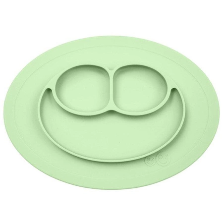 EZPZ Silikonowy talerzyk z podkładką mały 2w1 Mini Mat pastelowa zieleń