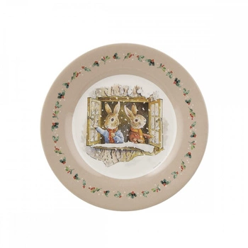 Talerz fi 20 cm Peter Rabbit Christmas Window | Petit Jour Paris®