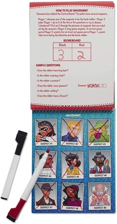 Gry Szpiegowskie - obrazkowe gry z mazakami suchościeralnymi 40170-Melissa & Doug, książeczki wielokrotnego użytku