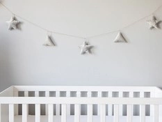 Girlanda gwiazdki i trójkąty szara PIAPIMO