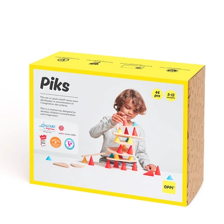 OPPI Kreatywny zestaw konstrukcyjny średni Piks Medium 44 el. + Zestaw 24 kart kreatywnych 3+